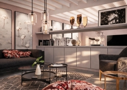 salon rénové par un architecte d'intérieur à Bordeaux