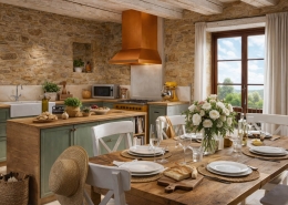 La rénovation d'une cuisine de charme à Belvès, Perigors noir