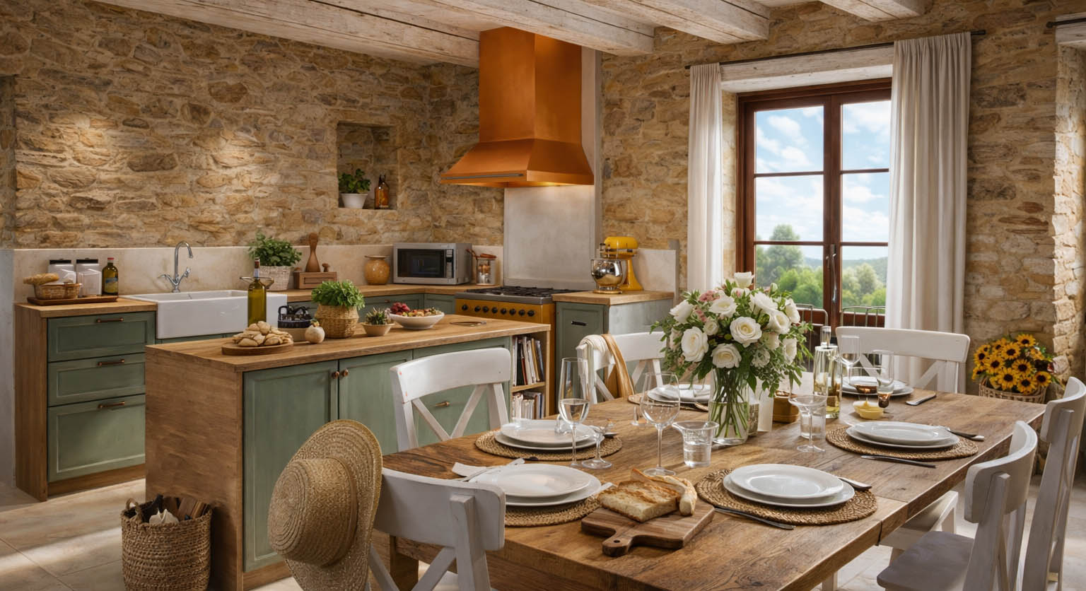 La rénovation d'une cuisine de charme à Belvès, Perigors noir