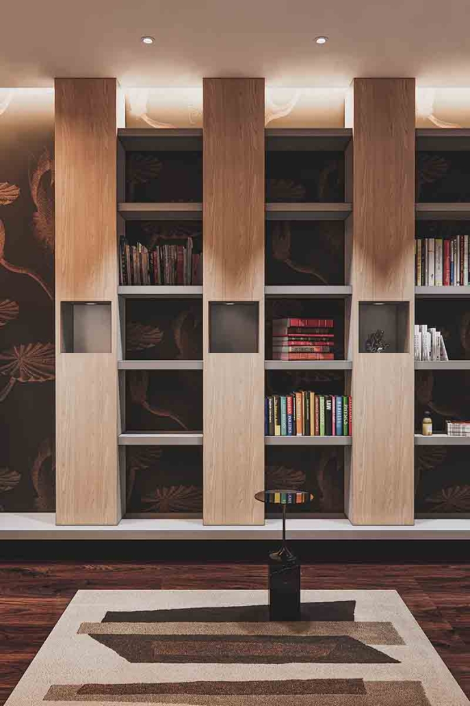 Creation d une bibliotheque par un architecte interieur de bordeaux