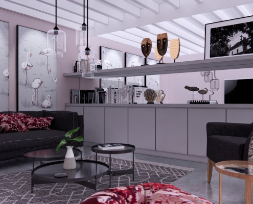salon renove par un architecte d'interieur a Bordeaux